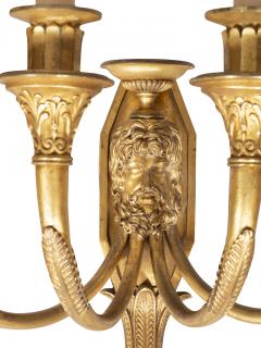 Pair of Directoire Style Gilt Bronze Wall Lights - 3803139