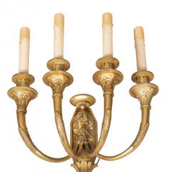 Pair of Directoire Style Gilt Bronze Wall Lights - 3803140