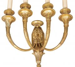 Pair of Directoire Style Gilt Bronze Wall Lights - 3803141