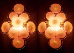 Pair of Disc Murano Glass Sconces or Wall Light 1970s - 1910293