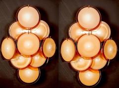 Pair of Disc Murano Glass Sconces or Wall Light 1970s - 1910298
