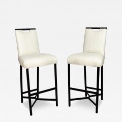 Pair of Donghia Ebonized Bar Chairs - 4133186