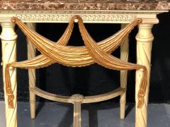 Pair of Dorothy Draper Console Sofa or End Tables Parcel Gilt - 2969876