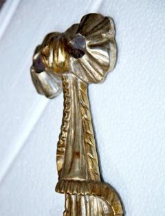 Pair of Dorothy Draper Style Gilded Wall Sconces - 3013195