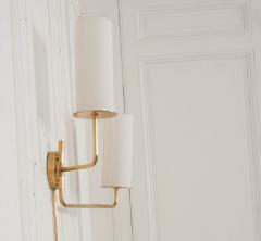 Pair of Double Swing Arm Brass Sconces - 1191938