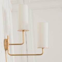 Pair of Double Swing Arm Brass Sconces - 1191939