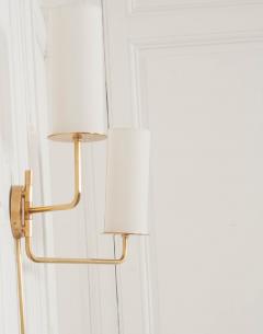 Pair of Double Swing Arm Brass Sconces - 1191940