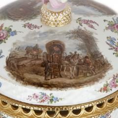 Pair of Dresden porcelain and gilt bronze vases - 2596924