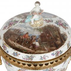 Pair of Dresden porcelain and gilt bronze vases - 2596925