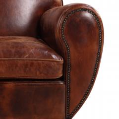 Pair of Dutch Art Deco Leather Club Chairs 20th Century - 4571107