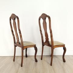 Pair of Dutch Baroque Walnut Inlaid Chairs circa 1780 - 3512055