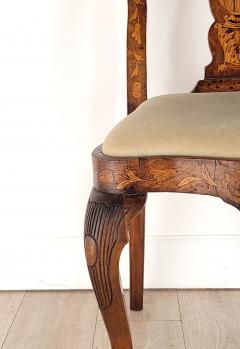 Pair of Dutch Baroque Walnut Inlaid Chairs circa 1780 - 3512059