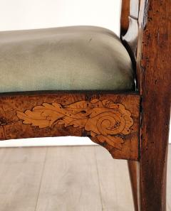 Pair of Dutch Baroque Walnut Inlaid Chairs circa 1780 - 3512063