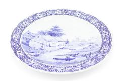 Pair of Dutch Porcelain Landscape Charger Plates - 4661650