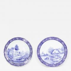 Pair of Dutch Porcelain Landscape Charger Plates - 4692397