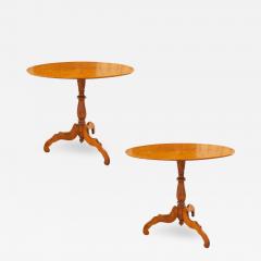 Pair of Dutch Satinwood Oval Tables - 2902215