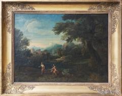 Pair of Early 18th Century Allegorical Landscapes Oil on Canvas Roman School - 562275