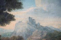 Pair of Early 18th Century Allegorical Landscapes Oil on Canvas Roman School - 562282