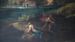 Pair of Early 18th Century Allegorical Landscapes Oil on Canvas Roman School - 562283