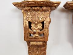 Pair of Early 18th c Carved and Gilded Regence Wall Brackets - 4333871