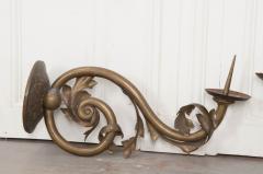 Pair of Early 19th Century Dutch Brass Wall Sconces - 1025266