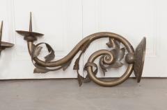 Pair of Early 19th Century Dutch Brass Wall Sconces - 1025273