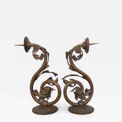 Pair of Early 19th Century Dutch Brass Wall Sconces - 1025607