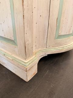 Pair of Early 20th C French Marble Basins on Custom Painted Vanity Cabinets - 4620079