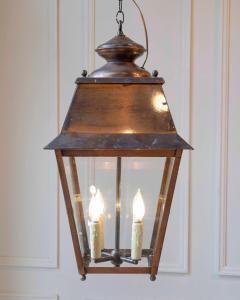 Pair of Early 20th Century French Copper Hanging Lanterns - 4402405