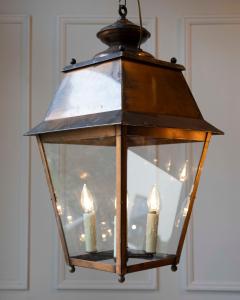 Pair of Early 20th Century French Copper Hanging Lanterns - 4402406