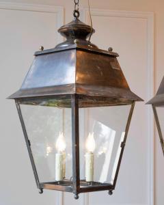 Pair of Early 20th Century French Copper Hanging Lanterns - 4402414