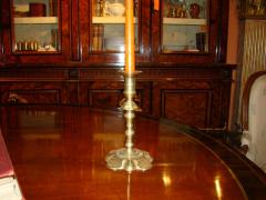 Pair of Early Queen Anne Brass Candlesticks - 2156502