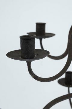 Pair of Early Two Tier Forged Iron Chandeliers - 4682427