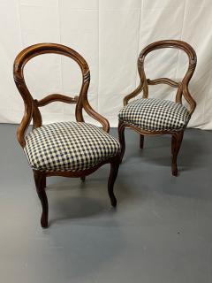 Pair of Early Victorian John Henry Belter Style Side Accent Chairs American - 2781649