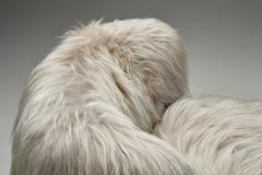 Pair of Easy Chairs in Grey Longhair Europe Mid 20th Century - 4374427