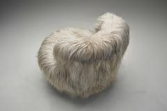 Pair of Easy Chairs in Grey Longhair Europe Mid 20th Century - 4374429