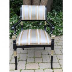 Pair of Ebanista Directoire Style Fauteuil Arm Chairs - 4215832