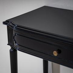 Pair of Ebonized Bedside Tables Italy Mid 20th Century - 4527752
