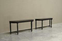 Pair of Ebonized Console Tables Early 19th Century - 4468288