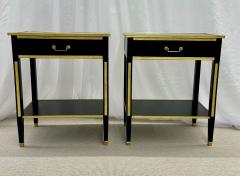 Pair of Ebony End Side Tables Night Tables Maison Jansen Style Hollywood - 2911790