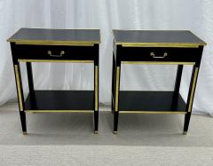 Pair of Ebony End Side Tables Night Tables Maison Jansen Style Hollywood - 2911791
