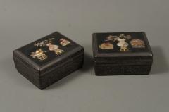 Pair of Ebony Wood Boxes - 3914064