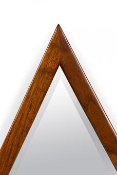 Pair of Edmond Spence American Mid Century Diamond Walnut Framed Mirrors - 4640182