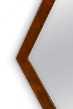 Pair of Edmond Spence American Mid Century Diamond Walnut Framed Mirrors - 4640183