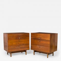 Pair of Edmond Spence for Whitney Furniture Co American Mid Century 3 Drawer Wa - 4683293