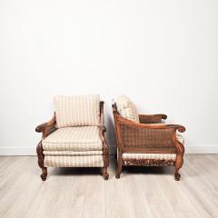 Pair of Edwardian Caned Club Chairs circa 1920 - 4650383