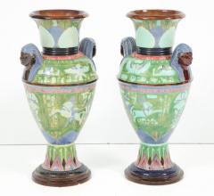 Pair of Egyptian Revival Ceramic Vases - 785766