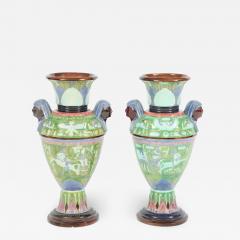 Pair of Egyptian Revival Ceramic Vases - 788206