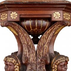 Pair of Egyptian Revival carved and gilt wooden pedestals - 2479515
