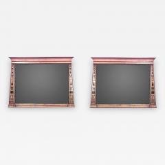 Pair of Egyptian Style Neoclassic Inlaid Wall Mirrors - 1403275